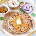 2 Mini Allu Paratha With Curd